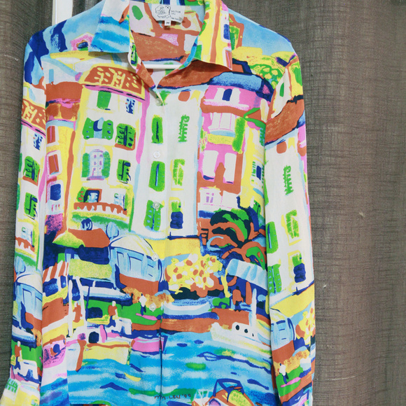 SOLD Super Fun Michael Leu blouse - Picture 1 of 6